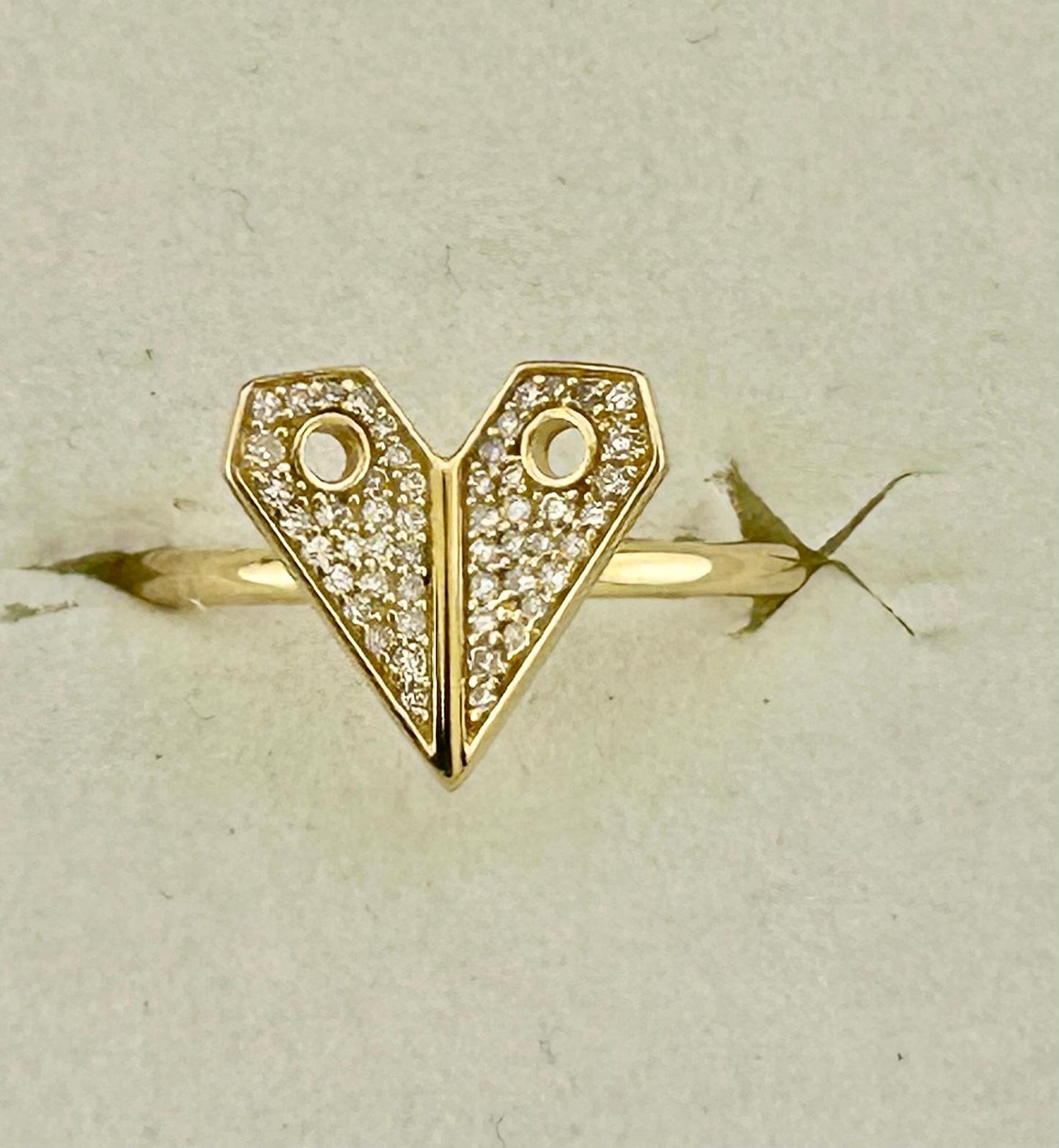 10K Gold ring with 0.17Ct Diamond/RD-10966Y-1250