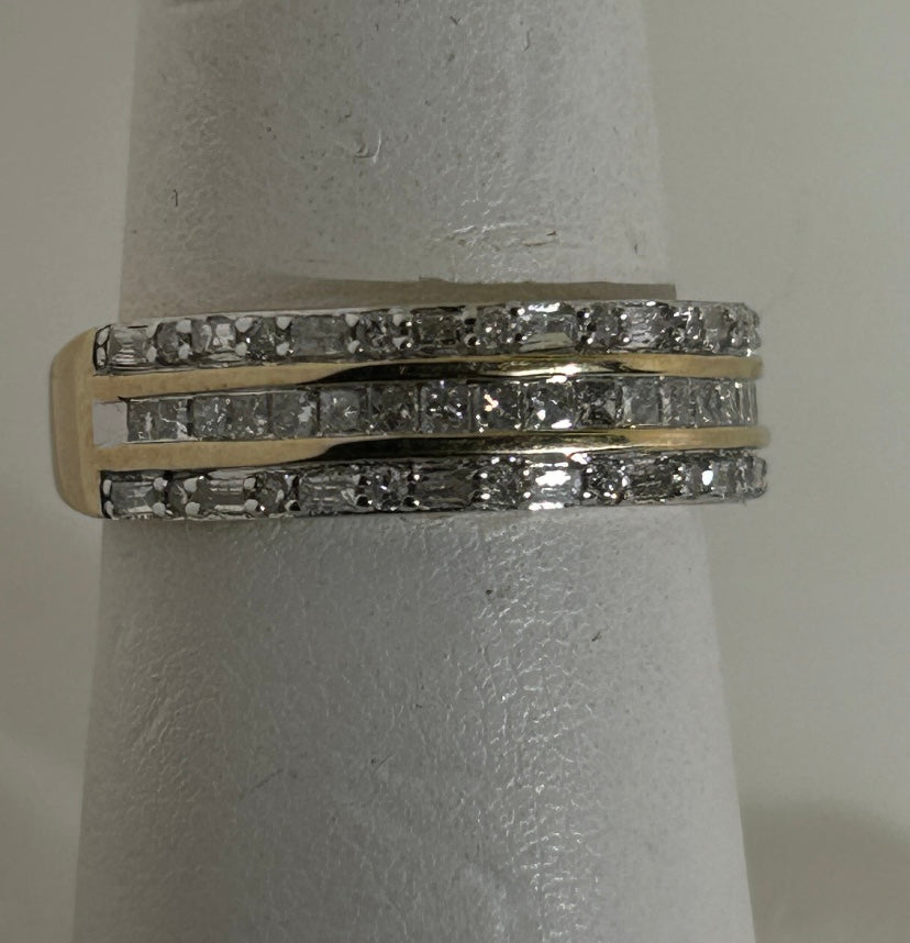 10K white Gold ring with 0.50Ct Diamond/RB1-10214TT-1250