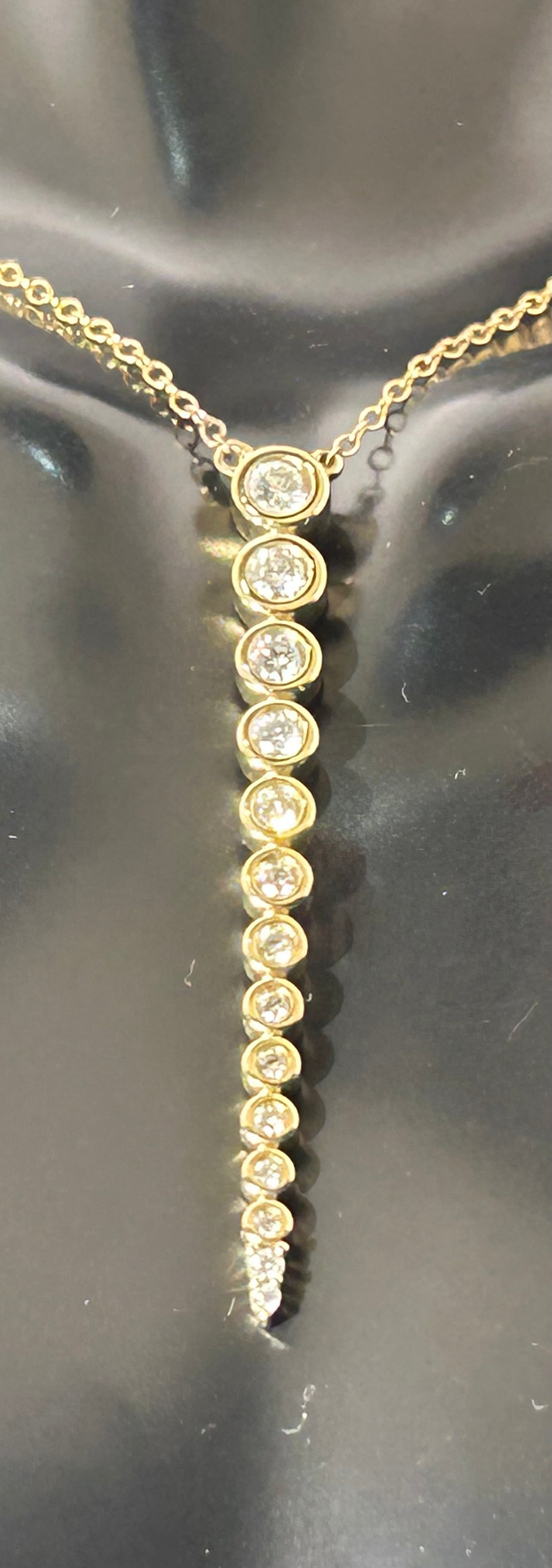 10K Gold necklace with 0.50Ct Diamond/NK1-10113Y-1700