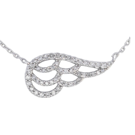 10K white Gold necklace with 0.25Ct Diamond