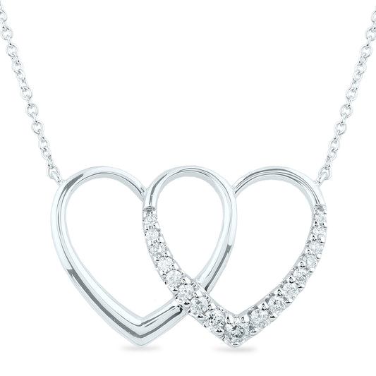 10K white Gold necklace with 0.20Ct Diamond