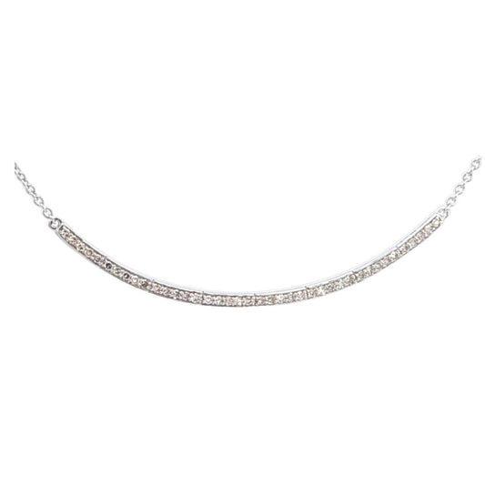 10K white Gold necklace with 0.33CT/NK!-10136W-1200