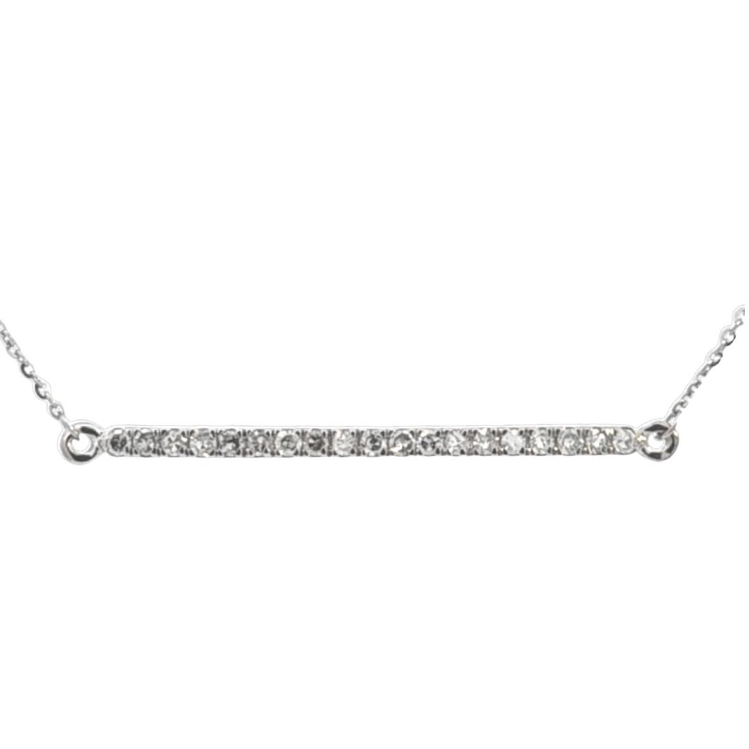 14K white Gold necklace with 0.28Ct Diamond/NK4-10260W-1400