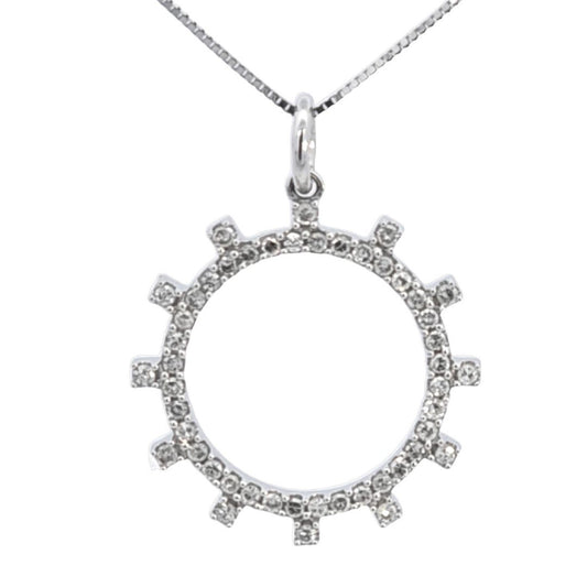 10K white Gold necklace with 0.25Ct Diamond