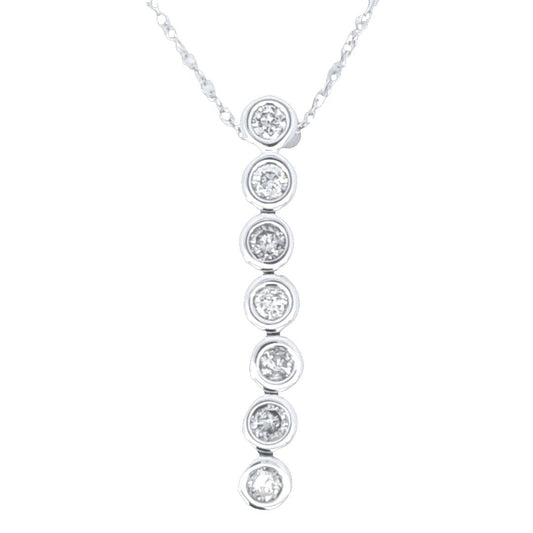 10K white Gold necklace with 0.25Ct Diamond