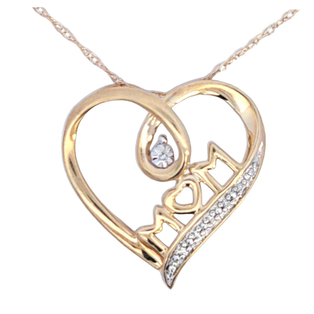 10K Gold necklace with 0.04Ct Diamond/PH-10146Y-420